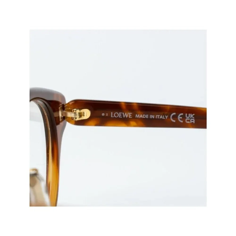 Loewe Women Eyeglasses Blonde Havana Round LW50085F 053 NEW AUTHENTIC